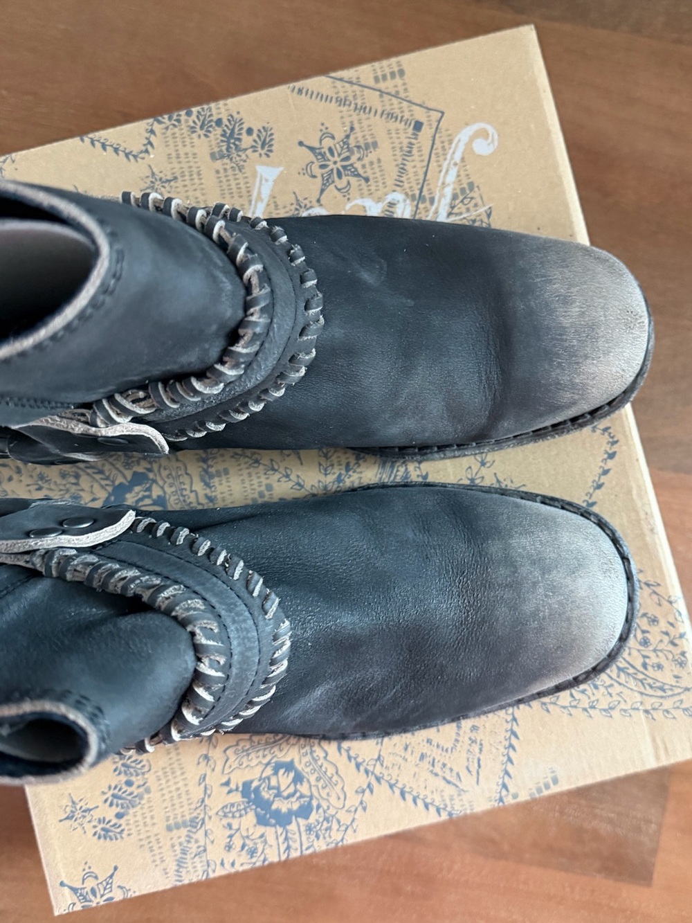 Free People Stony Desert Distressed Leather Ankle Booties - Picture 5 of 11
